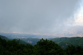 Vallo del Crati - San Fili (566 m, unten/below)
von / seen from Passo Crocetta (979 m)